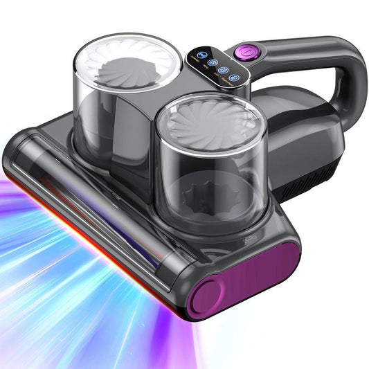 JPHYLL Mattress Mite Remover Vacuum Cleaner - 6 in 1 Lightweight Handheld with LED Display, 16Kpa Strong Suction, 380W Powerful Brushless Motor, UV-C Light, Suitable for Pet Hair and Carpets